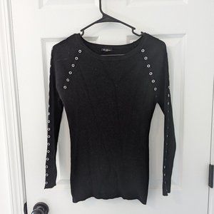 Medium Vila Milano Black Sweater with Arm Detail